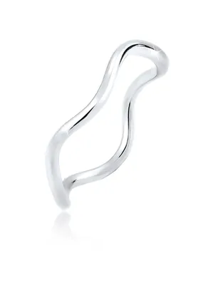 Produktbild von Elli Ring Damen Wellen Minimal Geo Trend in 925 Sterling Silber