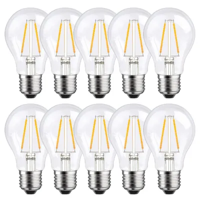 Produktbild von 10 x LED Filament Glühbirne 2W = 25W E27 klar Glühlampe warmweiß 2700K