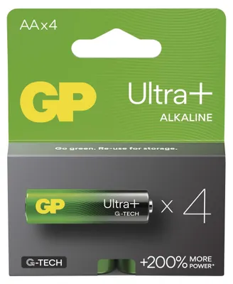 Alkalická baterie GP Ultra Plus AA (LR6), 4 ks