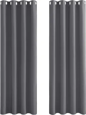 Produktbild von Famanu Verdunkelungsgardinen 140 x 175 cm - Set von 2 - Grau