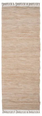 Produktbild von Handwebteppich - 80 x 250 cm - Beige - Weiß - mit Quasten