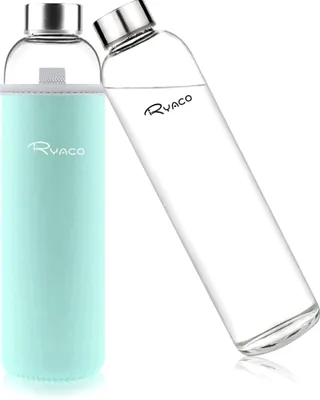 Produktbild von Glasflasche 750ml mit Neoprenhülle Thermisch Auslaufsicher