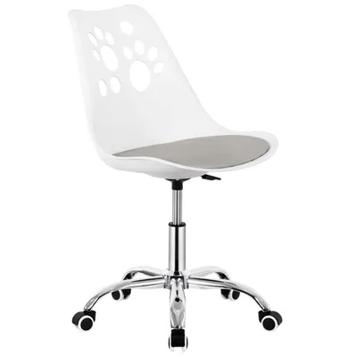 Produktbild von Springos® Bürostuhl Drehstuhl Weiß/Grau Ergonomisch Höhenverstellbar Kinderstuhl