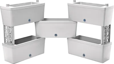 Obrázek produktu pro Bama Brick Koppelbare Plantenbakken 75L 59x23x27 cm 5 Stuks Wit