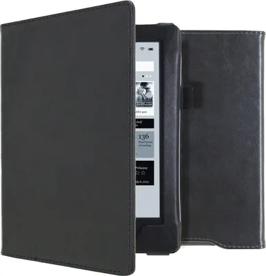 Produktbild von imoshion Vegan Leather Klapphülle Kobo Aura H2O - Schwarz