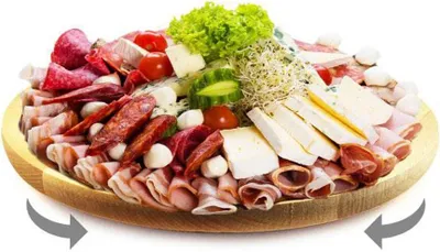 Produktbild von Drehteller Pizzateller ø 30 cm drehbar Holzteller Drehplatte Buche Käseteller