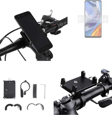 Produktbild von K-S-Trade Handyhalterung für das Fahrrad kompatibel mit Motorola Moto E32s Halter Lenkstange Fahrradhalterung Motorrad Bike Mount Befestigung
