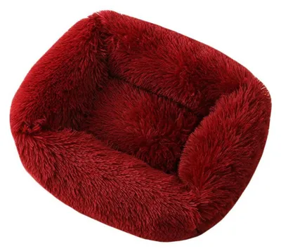 Produktbild von Haustierbett Plüschmatte Hundebett Katzenbett Rot Größe M
