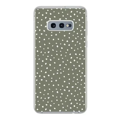 Produktbild von MuchoWow® Handyhülle Schutzhülle Hülle für Samsung Galaxy S10e Polka dots - Grün - Weiß Silikon Softcase Handy Hülle - Handy