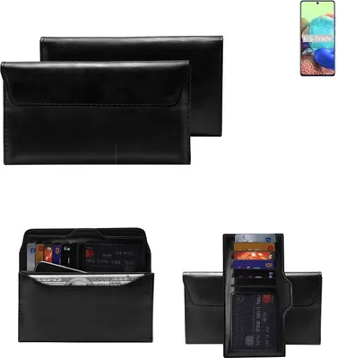 Produktbild von K-S-Trade Handy Hülle kompatibel mit Oppo A72 5G Schutz Hülle Tasche Schutz Case Handytasche Kunstleder schwarz, 1x