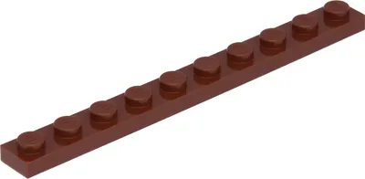 Obrázek produktu pro Lego® 1x10 destiček 4477 - 50 dílků červenohnědá barva