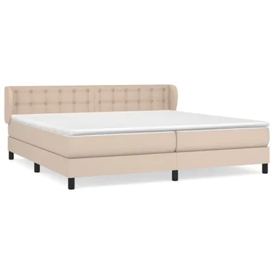 Image de Sommier à lattes de lit avec matelas Cappuccino 200x200 cm
