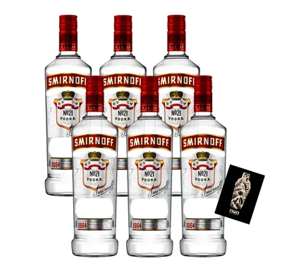 Produktbild von Smirnoff No. 21 -6er Set- Vodka 37,5% Vol. 6 x 1L- [Enthält Sulfite]