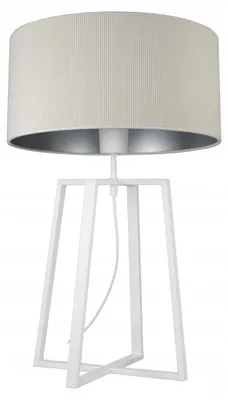 Produktbild von Glimex Moderne Tischleuchte mit Lampenschirm, Nachttischlampe E27