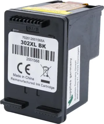 Produktbild von HP 302XL schwarz BULK Alternativ Tinte Black für HP / F6U68AE / 18ml Druckerpatrone