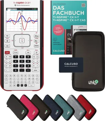 Produktbild von TI-Nspire CX II-T inkl. Schutztasche Schwarz & Fachbuch (160 Seiten, 17x24cm) – Grafikrechner – Smart Set