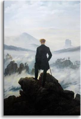Obrázek produktu pro Poutník nad mořem mlhy Reprodukce Caspar David Friedrich Obrázky Krajina