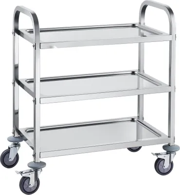 Immagine prodotto di Carrello da laboratorio Carrello mobile a 3 stadi in acciaio inox da 181 kg - Laboratorio Clinica Tecnologia Medica