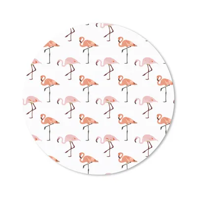 Produktbild von MuchoWow® Mauspad Mousepad Flamingo - Muster - Rosa 40x40 cm - Mousepads - Maus Mat - Pad - Mausunterlage - Schreibtisch Accessoires