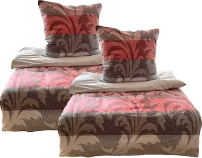 Produktbild von aboutyourhome bettwäsche Fleece Wendebettwäsche Winter Ornamente 135x200 80x80 diverse Farben, 4tlg. / Pink