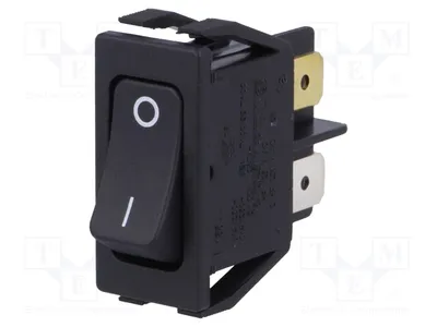 Immagine prodotto di 1 interruttore IP40, modello 1552.3102, colore nero, tipo OFF-ON, 16A/250VAC, posizione: 2