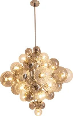 Produktbild von Näve Leuchten Pendelleuchte "SPHERE" Ø: 75cm Pendelleuchte "SPHERE" Ø: 75cm Pendelleuchten - Pendelleuchte "SPHERE" d: 75cm, Hängelampe im Modern Style, aus Metall und Glas in chrome, 120 cm hoch, Ø 75 cm, G9-Fassung
