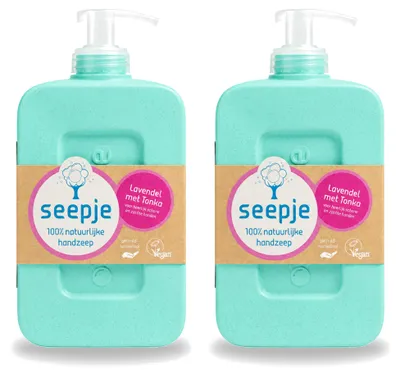 Imagen del producto de 2 unidades de jabón líquido para manos Seepje, aroma lavanda y tonka, 300 ml cada uno. Paquete económico