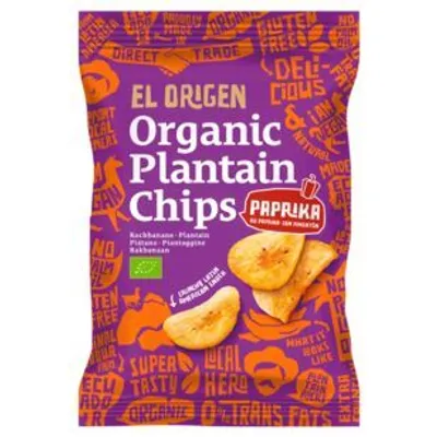 Produktbild von el origen Kochbananen Chips mit Paprika, 8er Pack (8 x 80g)