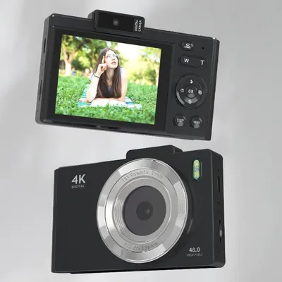 Immagine prodotto di Telecamera digitale per bambini - 48 megapixel con schermo HD - doppia lente e funzione selfie - colore nero