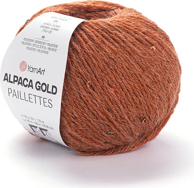 Zdjęcie produktu dla Włóczka z cekinami YarnArt Alpaca Gold Paillettes 9312 / cegła