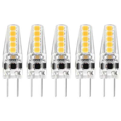 Produktbild von 5 x LED Leuchtmittel Stiftsockellampe 2W = 25W G4 klar SMD 210lm 360° warmweiß 3000K