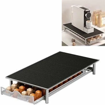 Immagine prodotto di Portacapsule per caffè, in metallo, 40 capsule, grigio.