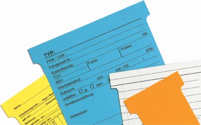 Image de FRANKEN TK118 FRANKEN TK118 Größe 1 T-Steckkarten blau, 100 St.