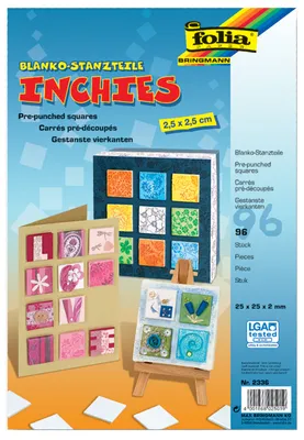 Image de folia Blanko Stanzteile "Inchies", 25 x 25 mm, weiá