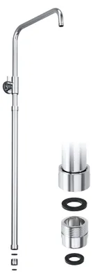 Duschstange Edelstahl verstellbar 69-111 cm Chrom
