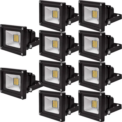 Obrázek produktu pro Greenmigo 10 kusů 20W SMD LED reflektor Venkovní reflektor Lampa Reflektor Prožehlené světlo Vodotěsný IP65 Teplá bílá, 85-265V