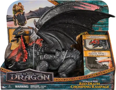 Produktbild von DreamWorks Dragons Drachenzähmen leicht gemacht - Actionfiguren-Set mit Roter Tod-Drachenfigur & Mini Ohnezahn, 4 Jahr(e), Mehrfarbig