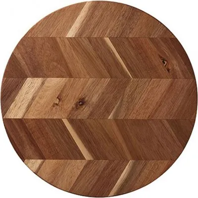 Obrázok produktu pre Okrúhla doska na krájanie z agátového dreva s priemerom 28 cm