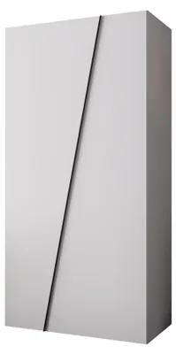 Produktbild von MIRJAN24 Kleiderschrank Zen 100, Kleiderschrank, Garderobe (Farbe: Weiß / Weiß + Schwarz, Größe: 100 cm)