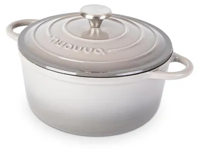 Immagine prodotto di Casseruola ghisa smaltata - Rotonda con coperchio - 4,7 l - Grigio
