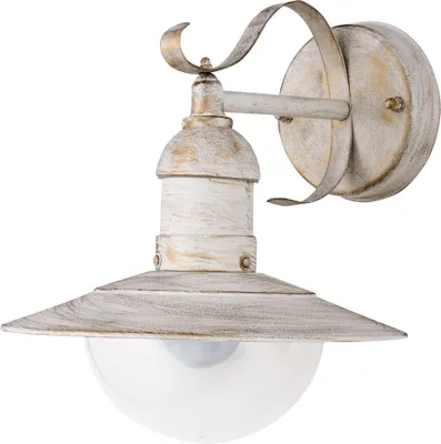 A close-up studio shot of an outdoor wall light.
