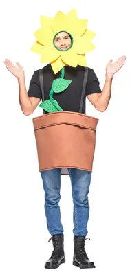 Immagine prodotto di Costume da girasole da uomo – Outfit divertente a tema Halloween o cosplay