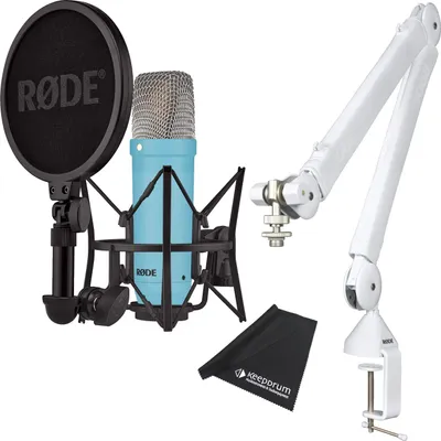 Zdjęcie produktu dla Mikrofon Rode NT1 Signature Blue z wysięgnikiem PSA1+ biały