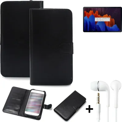 Produktbild von K-S-Trade Wallet Case Handyhülle kompatibel mit Oppo A53 (2020) Schutzhülle Flip cover Flipstyle Tasche Hülle Flipcover Slim Bumper schwarz + in