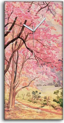 Produktbild von Dekor Leinwand Uhr Wandbilder 30x60 Malerei Abstrakte Wald Bäume Blätter Kunst - weiße Hände
