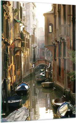 Produktbild von Bilder auf glas - Einteilig - Venedig Brücke Wasser Haus - 70x100cm - Glasbilder - Wandbilder - Bilder - Wanddekoration aus Glas - Glas Bilder - Wandbild auf Glas - GPA70x100-2532