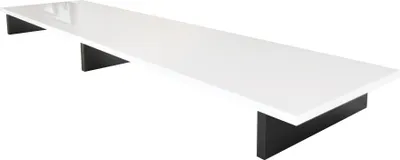 Produktbild von Vladon TV-Aufsatz Game,  Germany, Aufsatz für TV-Boards zur Erhöhung, Weiß matt/Weiß Hochglanz (138,5 x 9,5 x 34,5 cm)