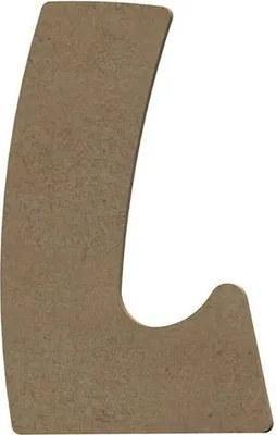 Image de Lettre majuscule L en bois MDF pour décoration - 8 cm