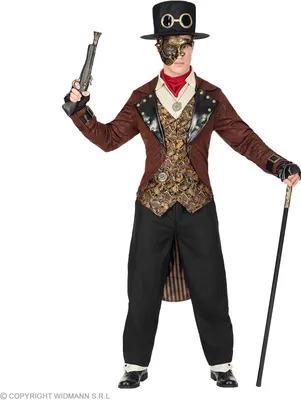 Produktbild von Steampunk Herrenkostüm - Retro Gentleman Kostüm Steam Punk L - 52/54