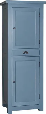 Zdjęcie produktu dla Casa Padrino szafka kuchenna w stylu rustykalnym z 2 drzwiami i szufladą Niebieska 67 x 50 x wys. 180 cm - Meble kuchenne